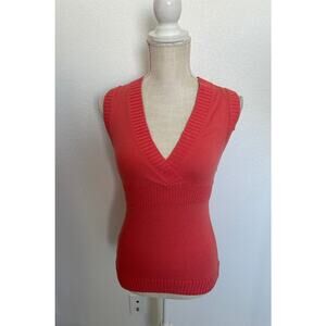 BCBGMAXAZRIA Coral Knit Sweater Vest - S